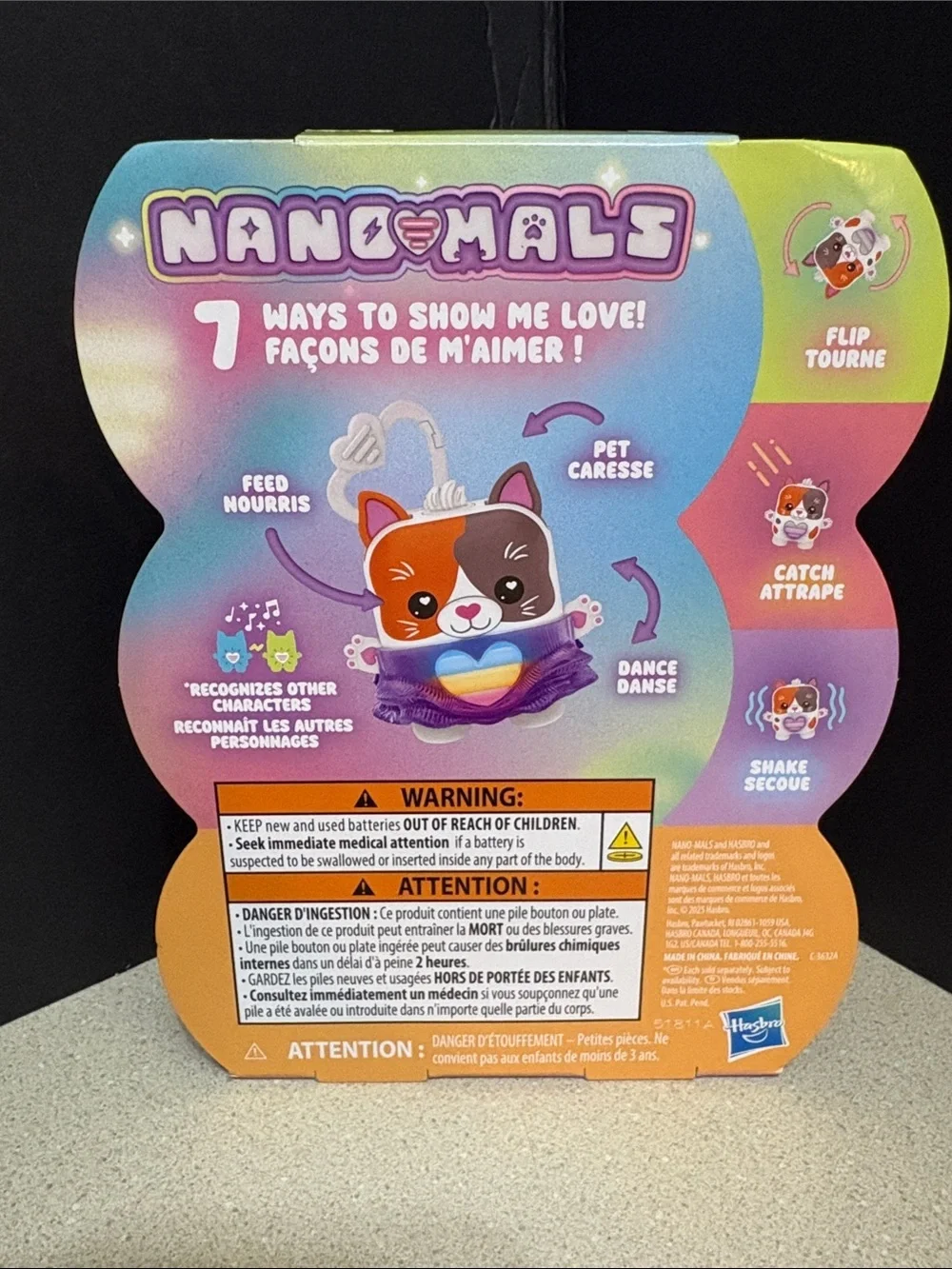 Hasbro Nanomals Purrnelope Interactive Mini Pet - Purple, White, Orange, Black